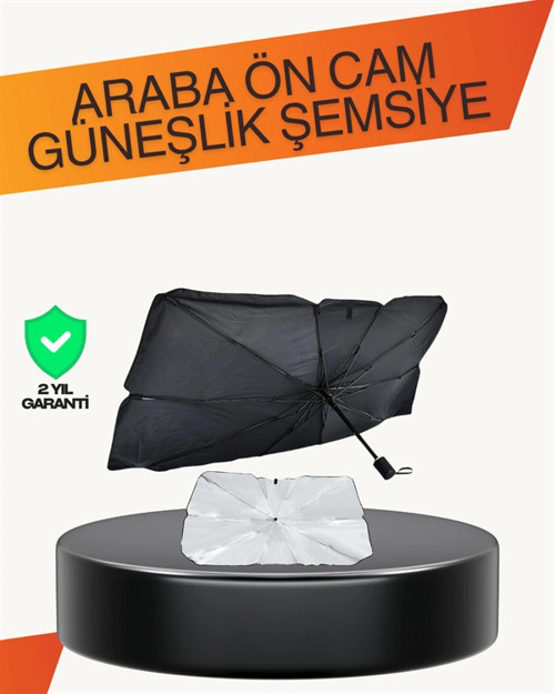 Kalın Kumaşlı Ön Cam Güneşliği – Solmaz, Deforme Olmaz, Uzun Ömürlü