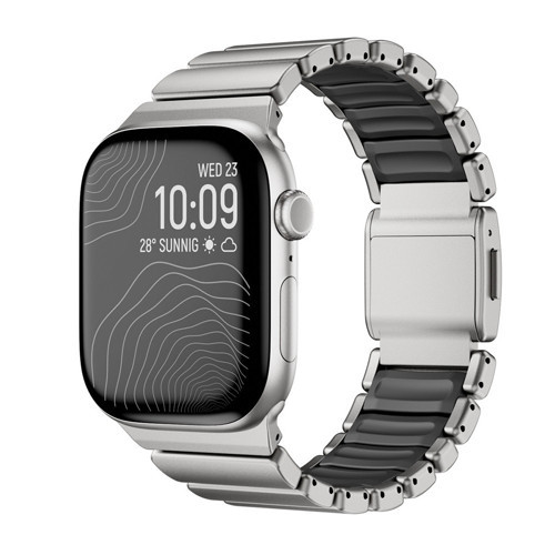 Watch 42mm MKST KRD-151 Premium Metal / Silikon Kordon - Gümüş-Siyah