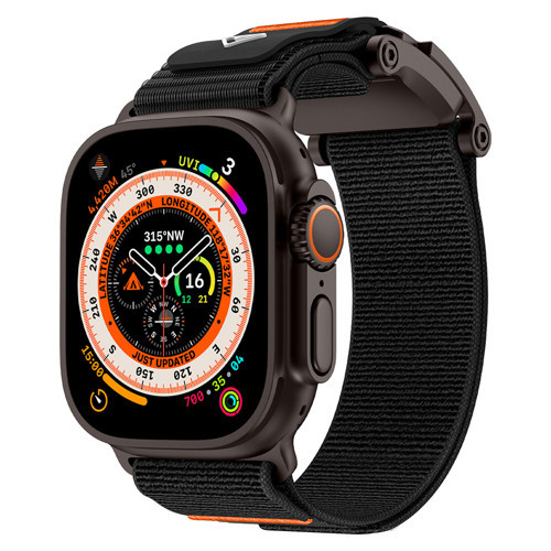 Watch 44mm MKST KRD-154 Naylon Kumaş Hasır Örgülü Kordon - Siyah