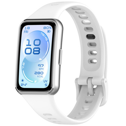 Huawei Band 11 / 11 Pro Uyumlu MKST Premium Silikon Klasik Kordon - Beyaz