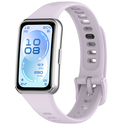 Huawei Band 11 / 11 Pro Uyumlu MKST Premium Silikon Klasik Kordon - Lila
