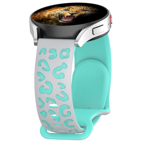 Gear S2 MKST KRD-140 20mm Silikon Kordon Strap Kayış - Gri-Yeşil