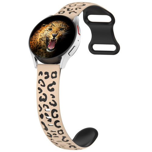 Huawei Watch GT 3 42mm MKST KRD-140 20mm Silikon Kordon Strap Kayış - Bej-Siyah
