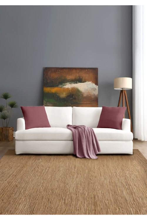 Canvas 4'lü Gül Kurusu Sıvı Geçirmez Leke Tutmaz Kırlent Kılıfı 40 x 40 cm