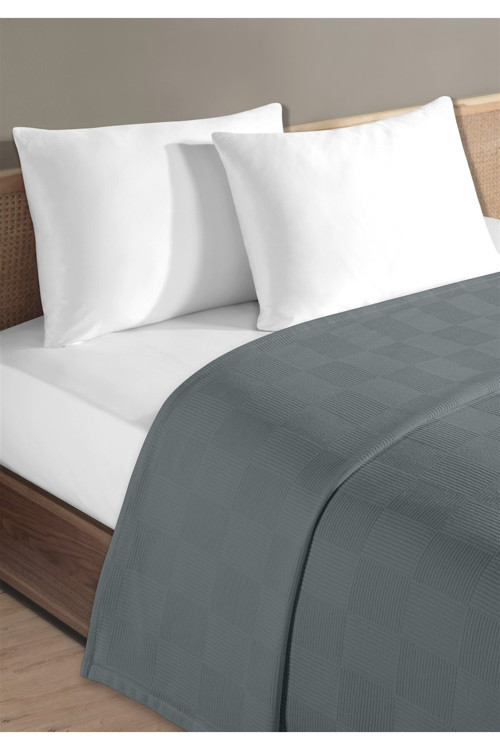 %100 Pamuk Çift Kişilik İndigo Otel Pike Takım 200 x 230 cm