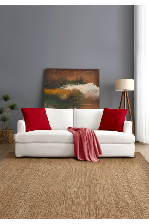 Canvas 4'lü Kırmızı Sıvı Geçirmez Leke Tutmaz Kırlent Kılıfı 40 x 40 cm