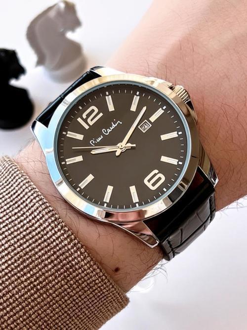 800411F08SY Deri Kordon Erkek Kol Saati 30 Mt Su Gecirmez + Kaplan Gözü Bileklik