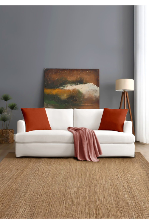 Canvas 4'lü Kiremit Sıvı Geçirmez Leke Tutmaz Kırlent Kılıfı 40 x 40 cm