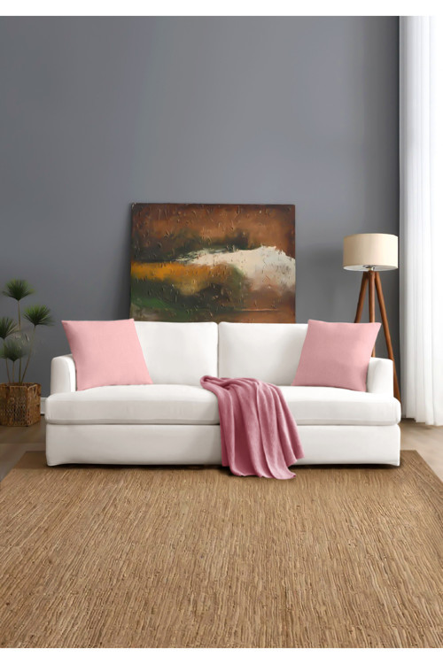 Canvas 2'li Pembe Sıvı Geçirmez Leke Tutmaz Kırlent Kılıfı 40 x 40 cm