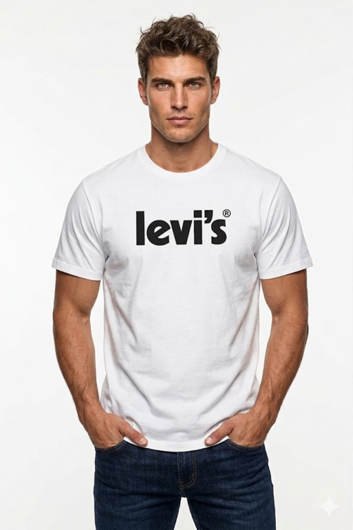 Erkek Relaxed Fit Beyaz Tshirt