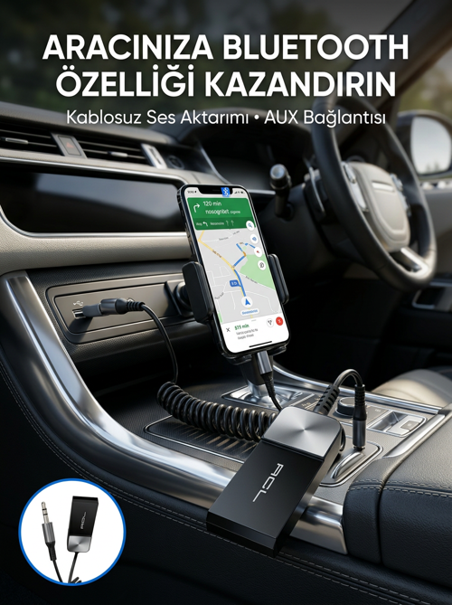 tekno Kablosuz Müzik Aktarımı Sağlayan USB AUX Adaptörü 2026