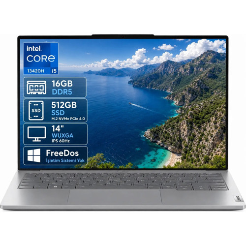 Thinkbook 14 21SG00L8TX I5-13420H 16GB Ddr5 512GB SSD Wuxga 14" IPS 60Hz Freedos