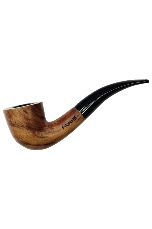 9 mm. Kahverengi Sandalwood Eğimli Sap Ahşap Pipo rd38