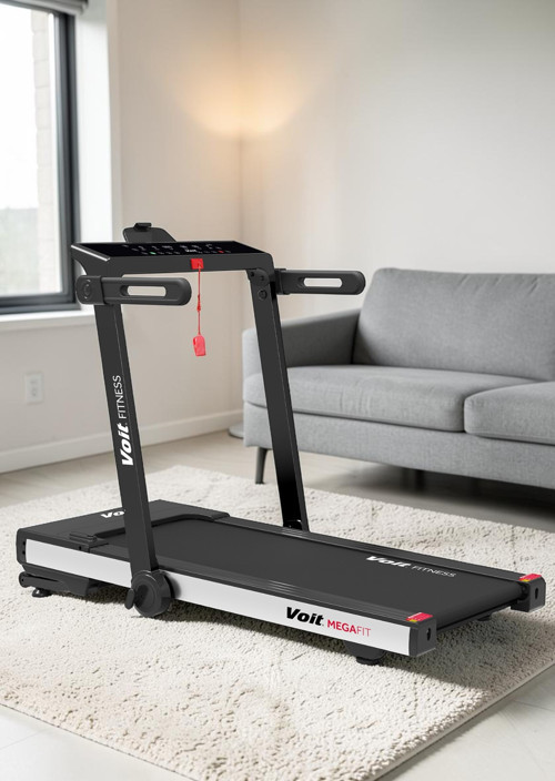 Mega Fit Otomatik Eğimli 50x125 cm Geniş Bant Koşu Bandı 16km Hız Bluetooth Uygulama Kurulum Gerektirmez