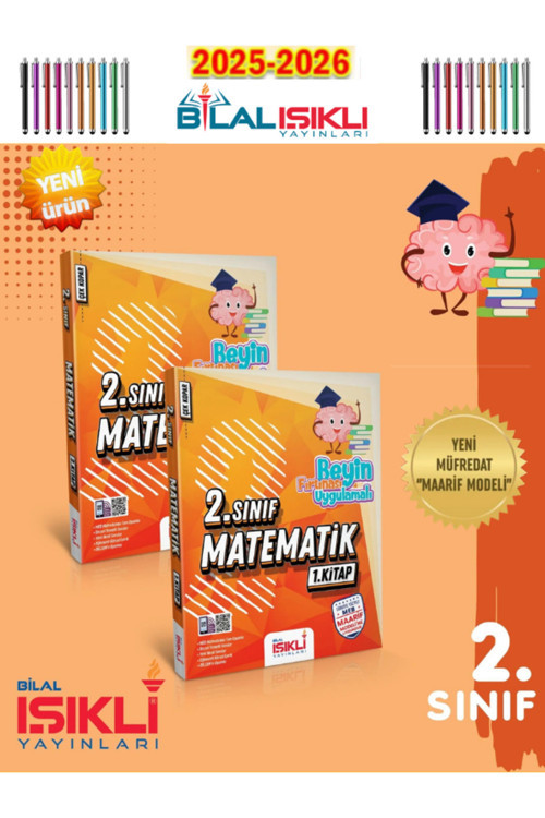 Bilal Işıklı Güncel 2.Sınıf Beyin Fırtınası Matematik 1.2. Kitap Seti Uygulamalı %100 Yeni Müfredat