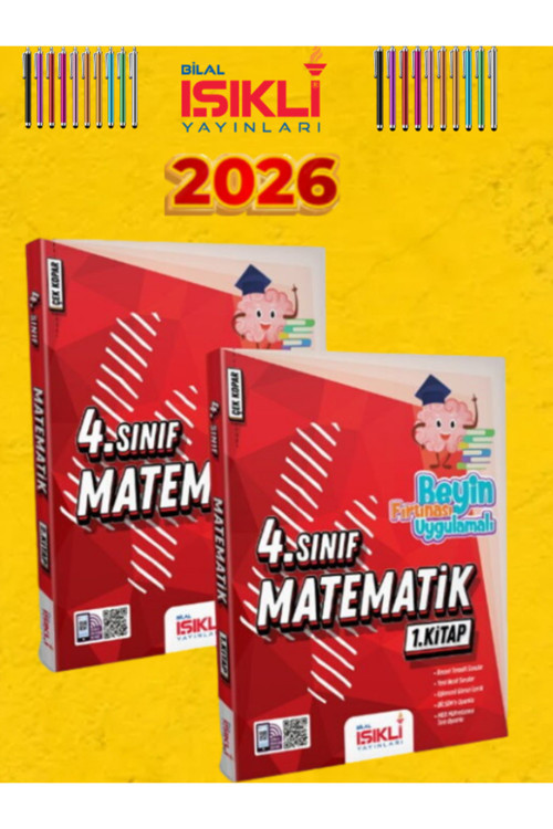 Bilal Işıklı Güncel 4.Sınıf Beyin Fırtınası Matematik 1.2. Kitap Seti Uygulamalı %100 Yeni Müfredat