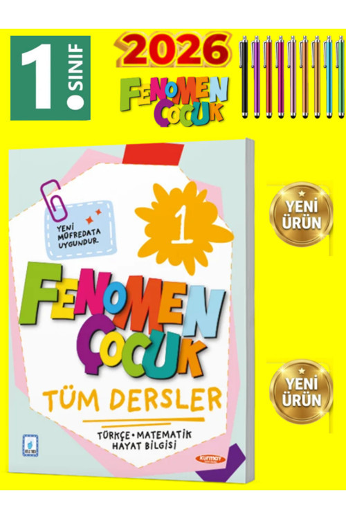 Fenomen Çocuk 1. Sınıf Beceri Temelli Tüm Dersler Soru Bankası Video Çözümlü + Android Kalem