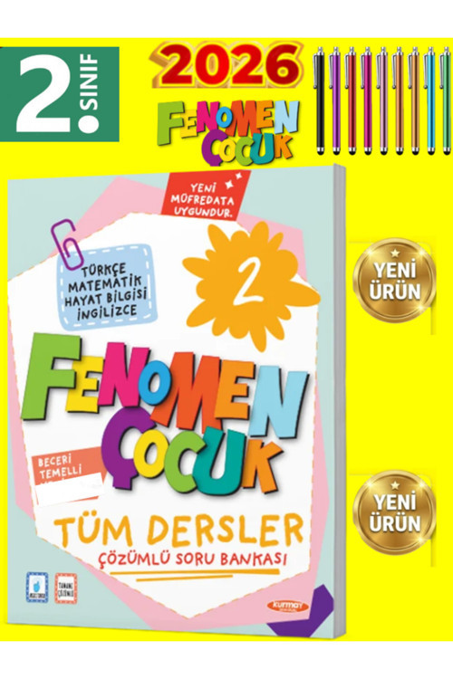 Fenomen Çocuk 2. Sınıf Beceri Temelli Tüm Dersler Soru Bankası Video Çözümlü + Android Kalem