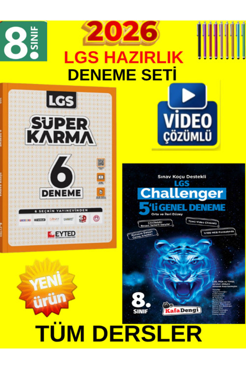 8.Sınıf Lgs Süper İkili Tüm Ders Genel Deneme Seti-Eyted Süper Karma 6Lı + Kafadengi 5'Li Deneme