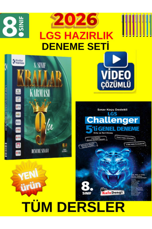 8.Sınıf Lgs Süper İkili Tüm Ders Genel Deneme Seti-Krallar Karması 9 Lu + Kafadengi 5'Li Deneme