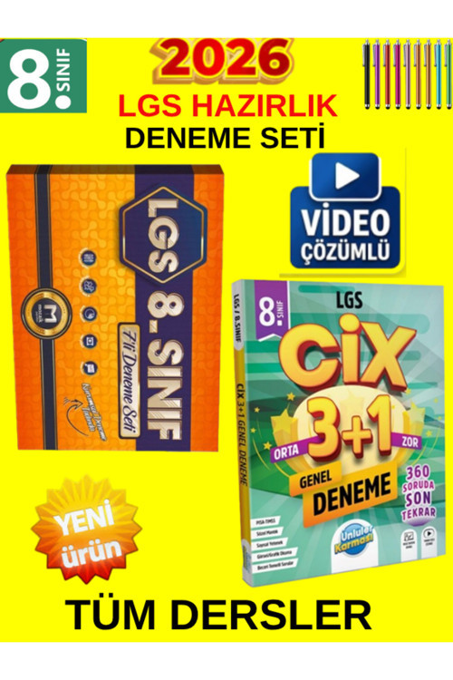 8. Sınıf Lgs 2026 Seti Mozaik 7Li Genel Deneme Ve Ünlüler Cix Denemeleri Set(Kazandıran)