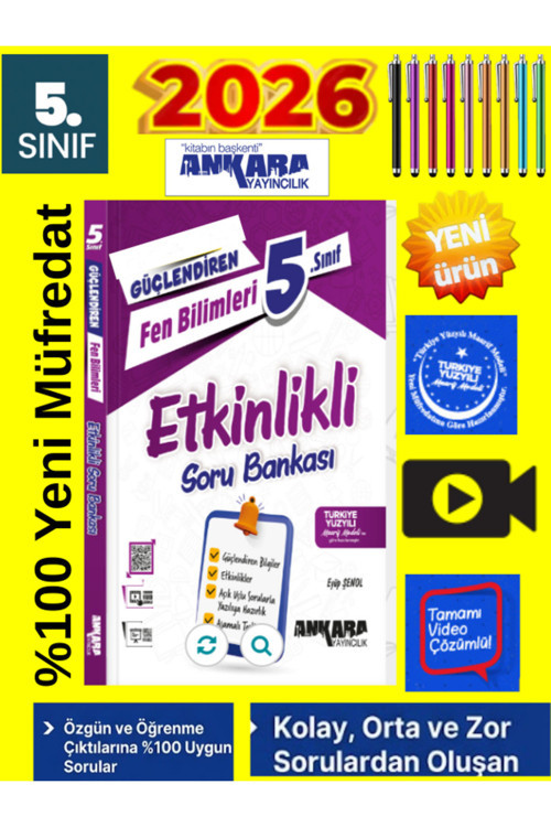 5.Sınıf Güçlendiren Fen Etkinlikli Soru Bankası +Tablet Kalem
