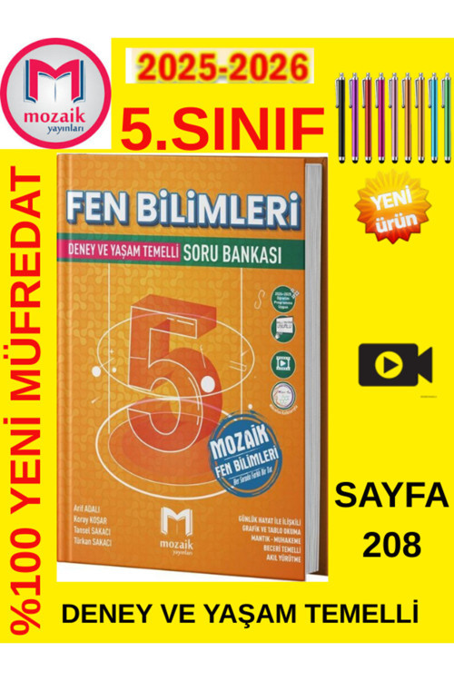 2025-2026 5. Sınıf Fen Bilimleri Soru Bankası+Android Kalem