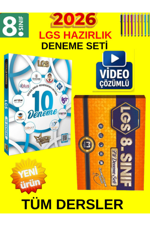 Lgs Kazan Süper İkili 8. Sınıf Tüm Ders Genel Deneme Seti-Liderler 10+Mozaik 7 Li Genel Deneme