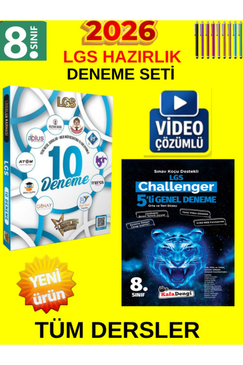 Lgs Kazandıran Süper İkili 8. Sınıf Tüm Ders Genel Deneme Seti-Liderler 10 + Kafadengi 5Li Deneme
