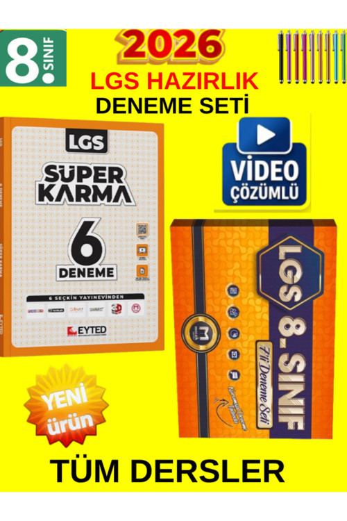 8.Sınıf Tüm Ders Lgs Kazanım Genel Deneme Set -Eyted Süper Karma 6Lı+Mozaik 7 Li Genel Deneme