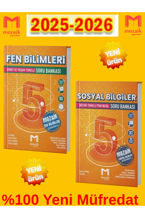 2026 Maarif Müfredat 5.Sınıf (F-S) Soru Bankası Seti+Tablet Kalemi