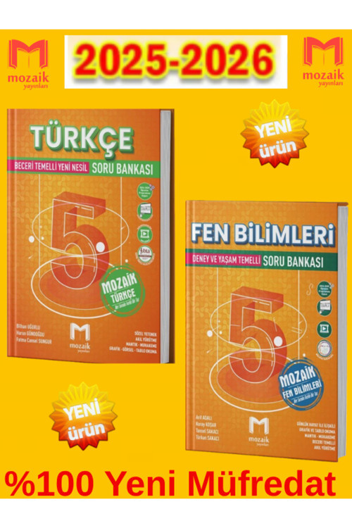 2026 Maarif Müfredat 5.Sınıf (T-F) Soru Bankası Seti+Tablet Kalemi