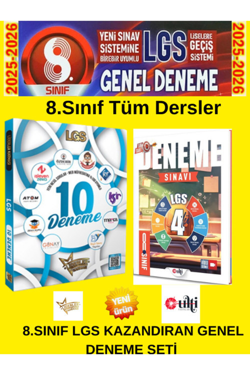 Liderler Karması 8. Sınıf Lgs 10 Deneme+Ulti 8. Sınıf Lgs Tam İsabet 4 Lü Deneme