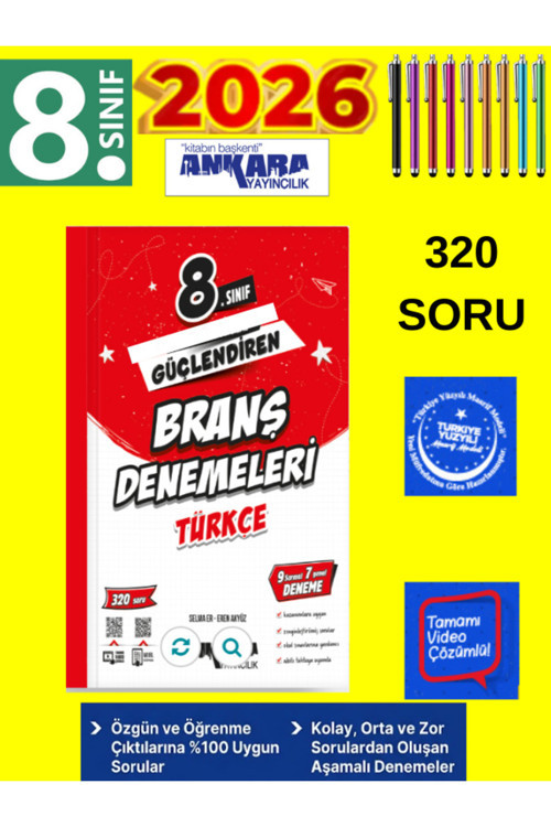8.Sınıf Güçlendiren 3 Adımda Benzer Türkçe Soru Bankası+Android Kalem
