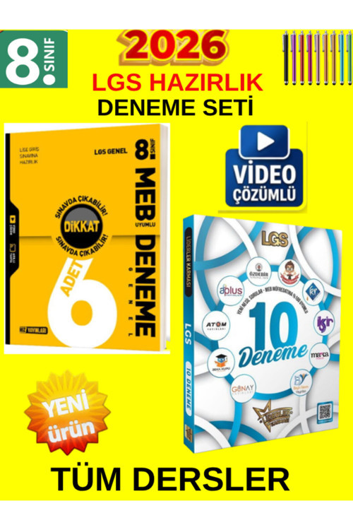 8.Sınıf Lgs Süper İkili Tüm Ders Genel Deneme Set-Hız Yayın 6Lı Genel+Liderler 10Lu Deneme