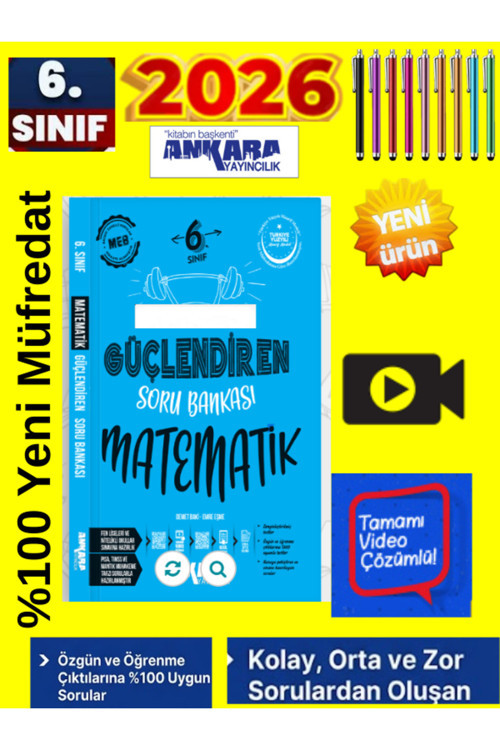 6.Sınıf Güçlendiren Matematik Soru Bankası+Android Kalem