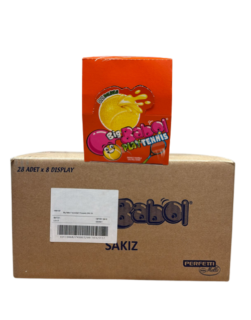 Play Tennis Ananas Aromalı Balonlu Sakız ( 20 GR * 28 ) * 8 Adet