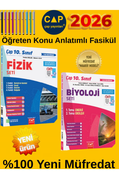 2026 10.Sınıf %100 Yeni Maarif Müfredat (F-B) 2 Kitap Konu Anlatımlı Fasikül Seti +Dokunmatik Kalem