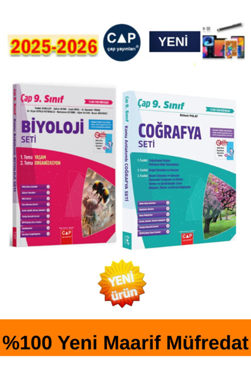 2025-2026 9.Sınıf Biyoloji-Coğrafya %100 Yeni Müfredat Konu Anlatımlı Fasikül(2Kitap)+Kalem