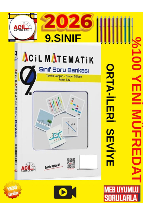 9. Sınıf Matematik Soru Bankası+Tablet Kalem