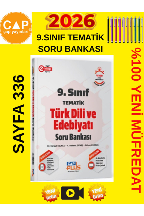 Çap 2026 9.Sınıf Tematik T.Dili Edb. %100 Yeni Müfredat Video Çözümlü Soru Bankası+Android Kalem