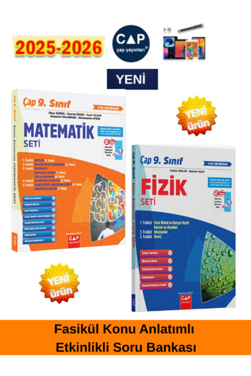 9.Sınıf Matematik-Fizik %100 Yeni Müfredat Fasikül Konu Anlatımlı Fasikül+Tablet Kalemi
