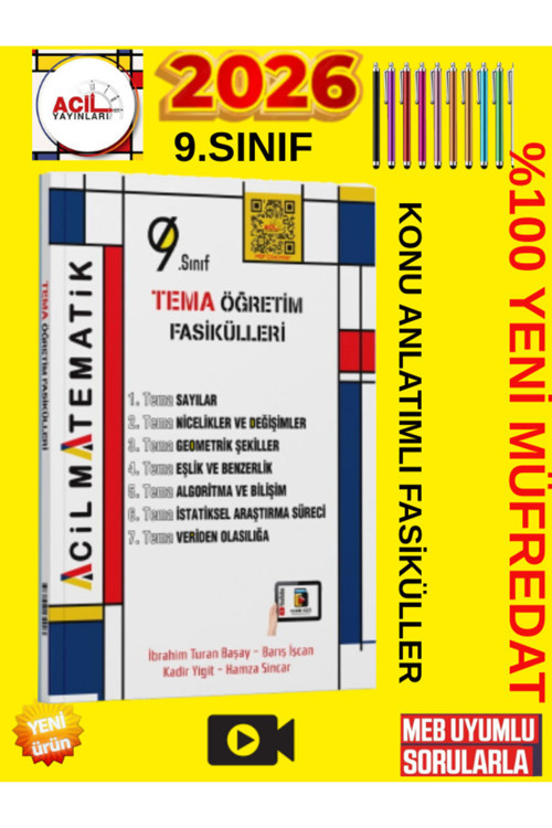 9. Sınıf Acil Matematik Tema Öğretim Fasikülleri+Tablet Kalem