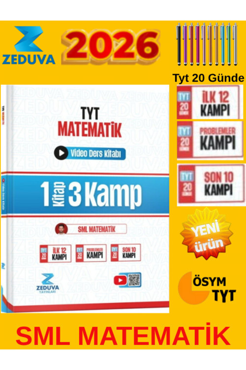 Zeduva Yayınları 2026 Tyt 3 Kamp Kitap Tyt Kazandıran Video Ders Kitabı+Android Kalem