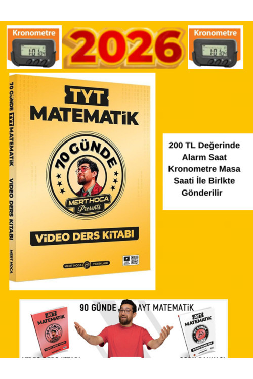 2026 Müfredat Tyt Matematik 70 Günde Video Ders Kitabı+Masa Saati