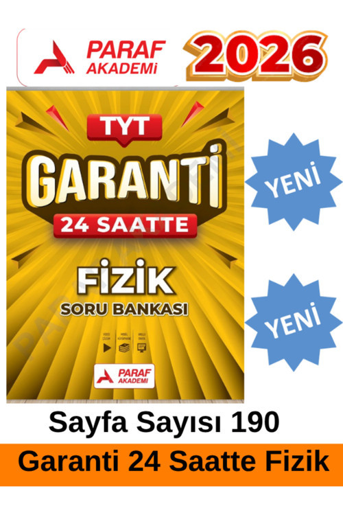 Paraf Yayınları 2026 Tyt Garanti Fizik Soru Bankası 24 Saatte Garanti (Yeni Ürün)