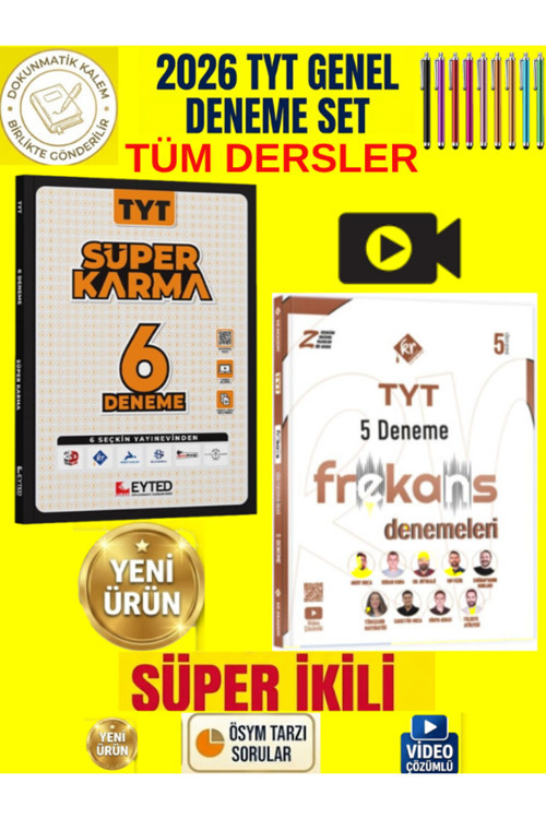 Eyted 2026 Tyt Tüm Dersler Süper Karma 6 Deneme+Kr Akademi Tyt Tüm Dersler 5 Frekans Deneme