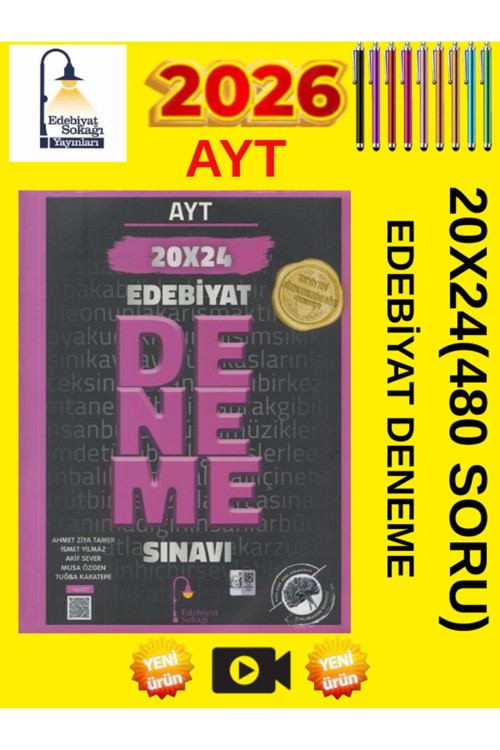 Kazanım Odaklı 2026 Edebiyat Sokağı Ayt Edebiyat 20X24 Denemesi Yanında Android Kalem
