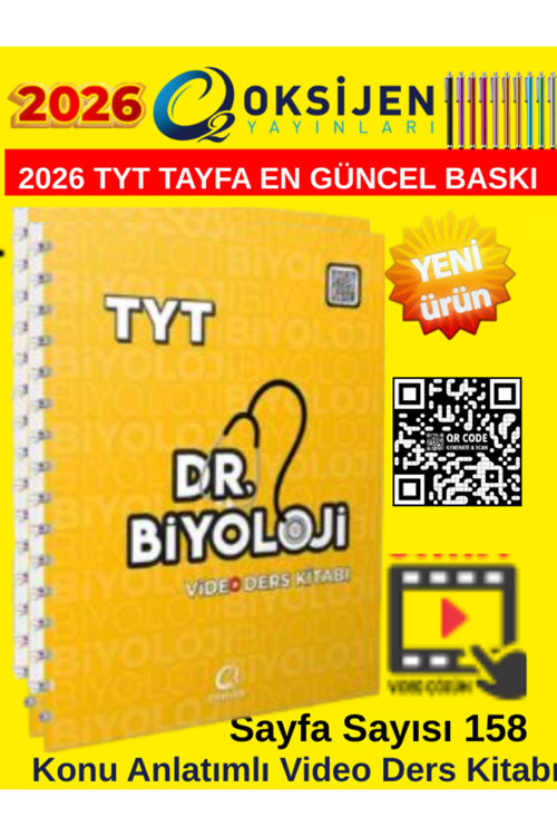2026 Dr. Biyoloji Tyt Video Ders Kitabı+Tablet Kalem