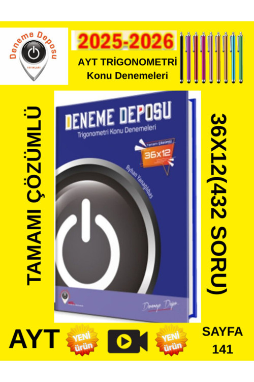 Deneme Deposu Ayt Trigonometri Konu Denemeleri+Android Kalem